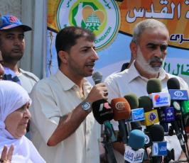 وقفة تضامنية مع الأسرى المضربين عن الطعام بسجون الاحتلال بغزة