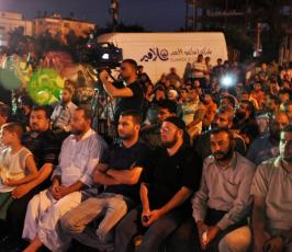 حفل بذكرى الاسراء والمعراج نظمته حركة الجهاد على امام الصليب الاحمر بغزة