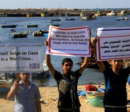 مؤتمر صحفى يدين الاعتداء على سفينة "إيستيل" فى غزة