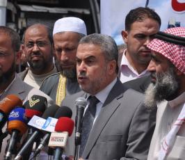 وقفة تضامنية لـ أوقاف غزة مع المرابطين داخل المسجد الأقصى ورفض لاقتحامات الاحتلال المتكررة