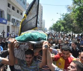 جنازة الشهيد القائد في سرايا القدس شعبان الدحدوح
