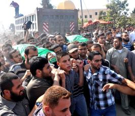 غزة تودع شهداء العدوان الصهيوني على غزة