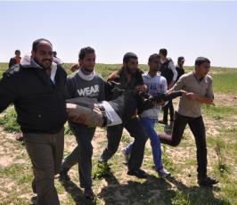 بالصور:إصابات بالاختناق في مواجهات مع قوات الاحتلال شرق بيت حانون في ذكرى يوم الأرض