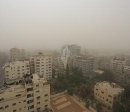 العاصفة الرملية التى تضرب غزة ‫(1)‬ ‫‬