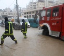 فيضانات وسيول تقتحم بيوت وشوارع الضفة المحتلة