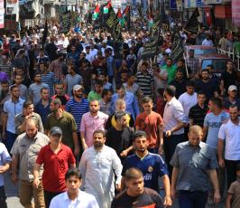 مسيرة حاشدة لحركة الجهاد بغزة تطالب بإنهاء الانقسام وتحقيق الوحدة ‫(38404631)‬ ‫‬