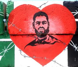 جدارية تضامن مع الاسير محمد علان ‫(274993723)‬ ‫‬