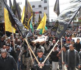 بالصورجماهير غفيرة تُشيع جثمان الشهيد أبو احمد عابد أحد قيادات سرايا القدس شمال قطاع غزة ‫(29680027)‬ ‫‬