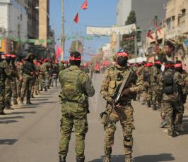 الجبهة الديمقراطية تنظم عرضاً عسكرياً في ذكرى انطلاقتها (6).JPG