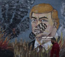  ترامب  جدارية وسط مدينة غزة ضمن حملة قاطع عدوك ‫(38928899)‬ ‫‬.JPG