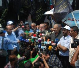 الجهاد الاسلامى يعقد مؤتمر صحفى بمناسبة الافراج عن السرسك