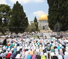 نحو 350 الف مواطن يؤدون صلاة الجمعة الثانية في رحاب الأقصى