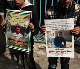 خاص فلسطين اليوم..الشهيد محممد عصفور (22 عاماً) لدى وصوله مستشفى رام الله