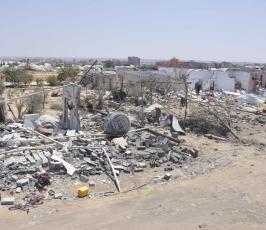 الدمار فى مدينة رفح جراء العدوان الاسرائيلى على القطاع2014