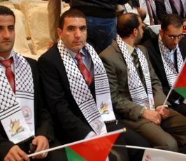 العرس الجماعى الذى يضم 50 أسيراً محررأ من محررى صفقة وفاء الأحرار بغزة