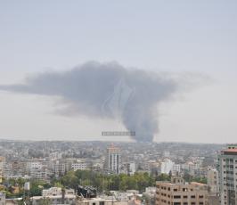  حريق كبير داخل المنطقة الصناعية