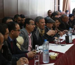  حوار صحفي مفتوح نظمه التجمع الإعلامي للحديث حول المستجدات الفلسطينية الأخيرة ‫(39059993)‬ ‫‬