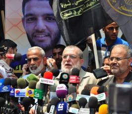 الجهاد الاسلامى يعقد مؤتمر صحفى بمناسبة الافراج عن السرسك