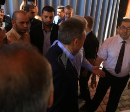 لقاء رئيس حركة حماس يحيى السنوار وبيتر ماورير رئيس اللجنة الدولية للصليب الأحمر في مدينة غزة ‫(38273538)‬ ‫‬