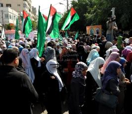 مسيرات بغزة مع الشهيد جرادات