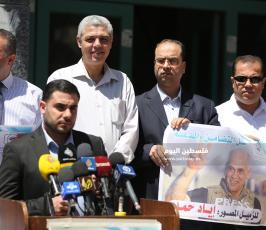 غزةوقفة تضامن مع الزميل الصحفى اياد حمد (3).JPG