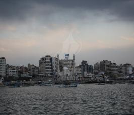 اجواء مدينة غزة مساء اليوم (1).JPG