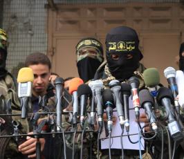 مؤتمر صحفي لسرايا القدس ابتهاجاً بالنصر على العدو الصهيوني
