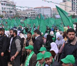 غزة: حماس تنظم مهرجاناً جماهيرياً حاشداً في ذكرى استشهاد قادتها