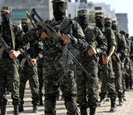 سرايا القدس تنظم مسيراً عسكرياً لعرس الشهيد كامل قريقع بغزة (21)