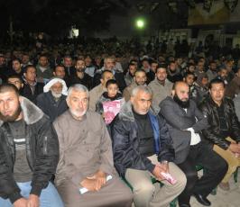حركة الجهاد تنظم مهرجاناً لتكريم أهالى شهداء السماء الزرقاء بالوسطى