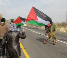 علم فلسطين فوق مستوطنة "اليعازر" جنوب بيت لحم