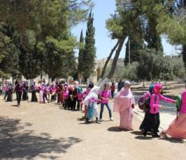 مسيرة لأطفال المخيمات في الأراضي المحتلة لشد الرحال الى المسجد الاقصى