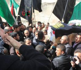 جماهير غفيرة في وداع الإستشهادي من سرايا القدس راغب جرادات في جنين
