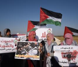 وقفة الصحفيين غزة تنديدا باستشهاد الزميل ياسر مرتجى  بيد قناصة الإحتلال (7).jpeg