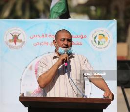  خيمة التضامن مع الأسير الأخرس أمام الصليب بغزة (7).JPG