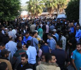  تشييع جثامين شهداء سرايا القدس وكتائب القسام في البريج ودير البلح والقرارة وخانيونس (3)