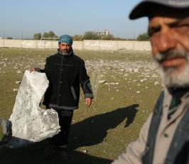 اثار القصف الصهيونى الذى تعرض له موقع براق العسكرى التابع لسرايا القدس بمدينة غزة ‫(38076936)‬ ‫‬