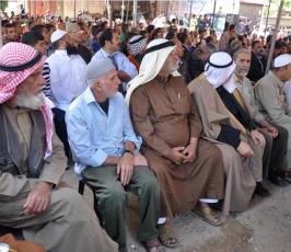 بالصور:الجهاد ترعى صلح عشائري كبير بين عاتلتي "البطريخى"