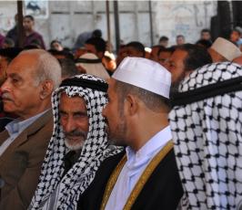 بالصور:الجهاد ترعى صلح عشائري كبير بين عاتلتي "البطريخى"