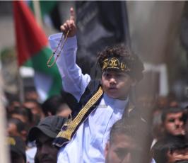 مسيرة حاشدة للجهاد الإسلامي تنديداً بالعدوان الصهيوني ودعماً للمقاومة شمال القطاع