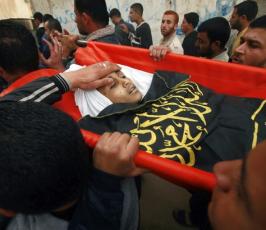 تشييع جثمان الشهيد ايوب عسلية بشمال قطاع غزة