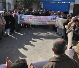 وقفة لمخاتير ووجهاء القطاع اسناداً للاسرى بسجون الاحتلال