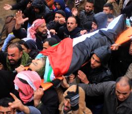  جثمان الشهيد حسن بزور في قرية رابا شرق جنين ‫(1)‬ ‫‬