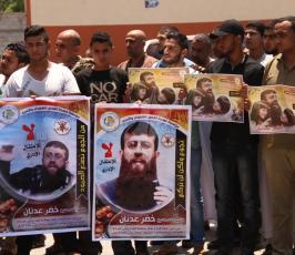  وقفة تضامنية مع خضر عدنان شمال غزة ‫(1)‬ ‫‬