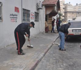 الرابطة الاسلامية تطلق حملة تنظيف مشافى القطاع