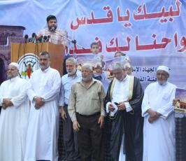 عشرات الآلاف من انصار " الجهاد الإسلامي" ينتفضون نصرة للمسجد الأقصى في غزة