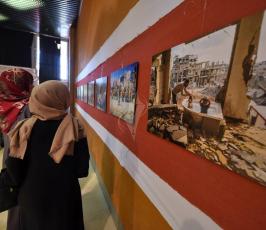 معرض فوتغرافى يجسد حال اللاجئين فى ذكرى النكبة ‫(31121805)‬ ‫‬