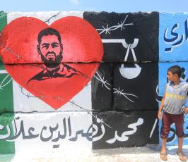 جدارية تضامن مع الاسير محمد علان ‫(274993724)‬ ‫‬