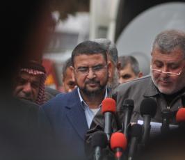 وقفة للفصائل الفلسطينية بغزة تنديداً بادراج نائب الأمين العام النخالة على لائحة الارهاب