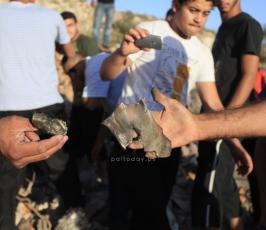 شظايا صواريخ المقاومة فى عوفر